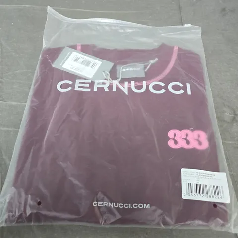 XS CERNUCCI 333 CHERUB & BOW OVERSIZED T-SHIRT – RED