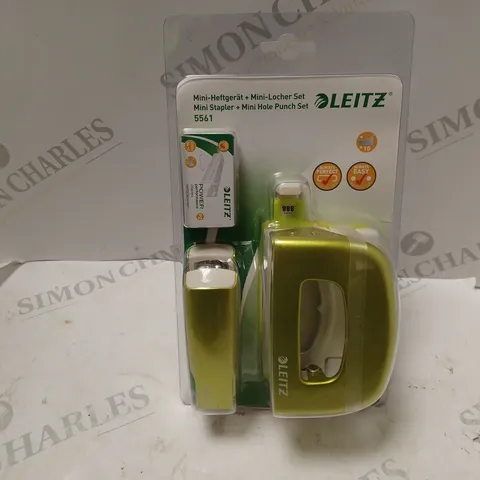 LEITZ STAPLER & HOLE PUNCH SET MINI