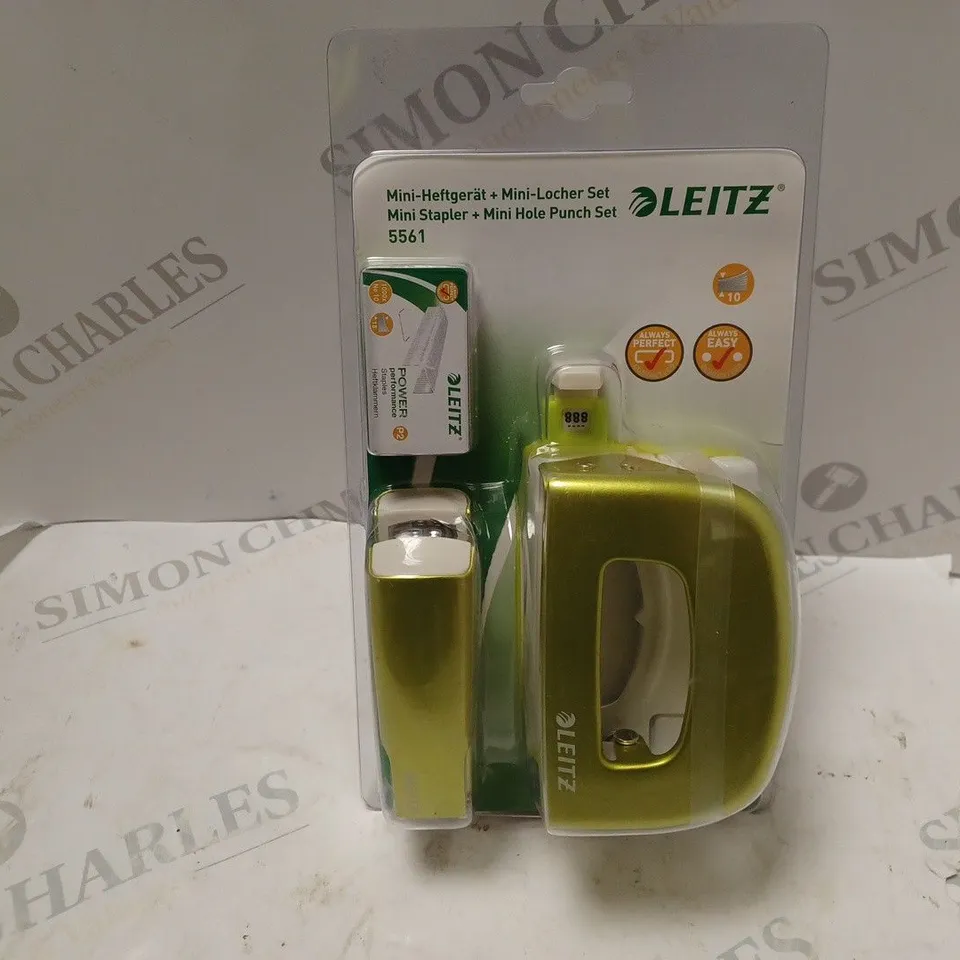 LEITZ STAPLER & HOLE PUNCH SET MINI