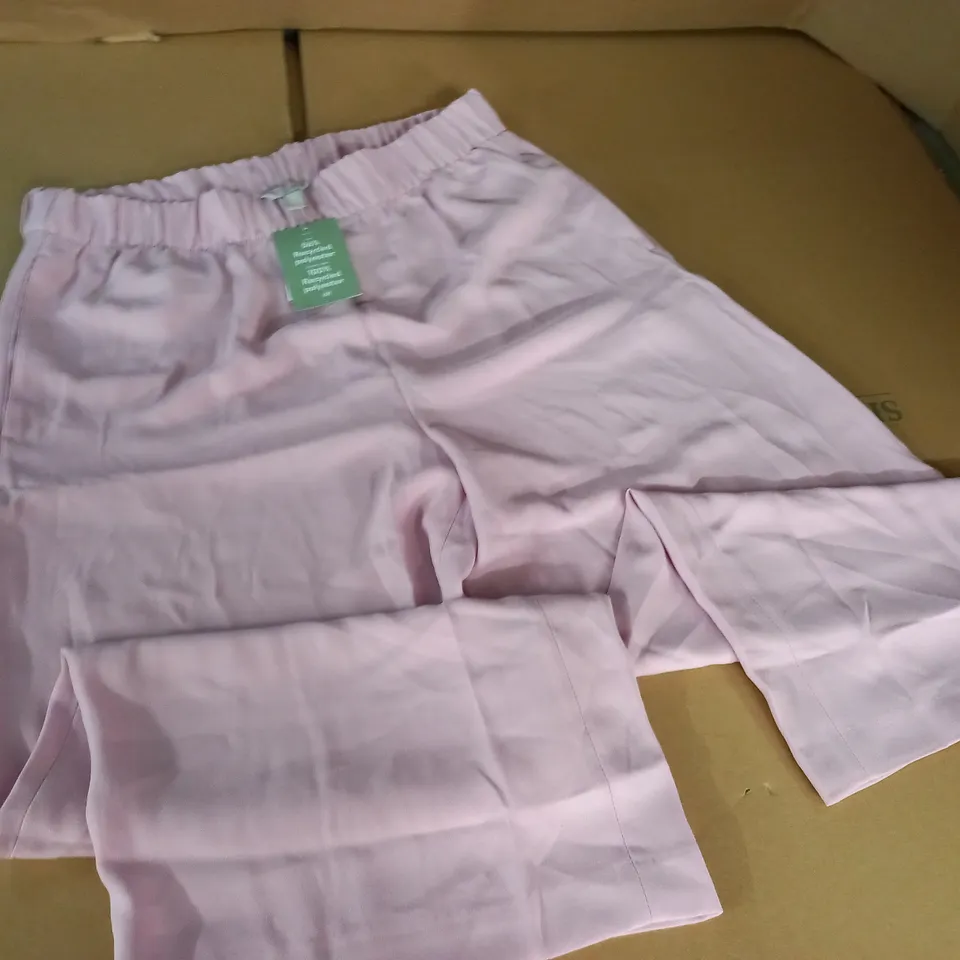 H&M PINK WIDE LEG TROUSERS - EUR L
