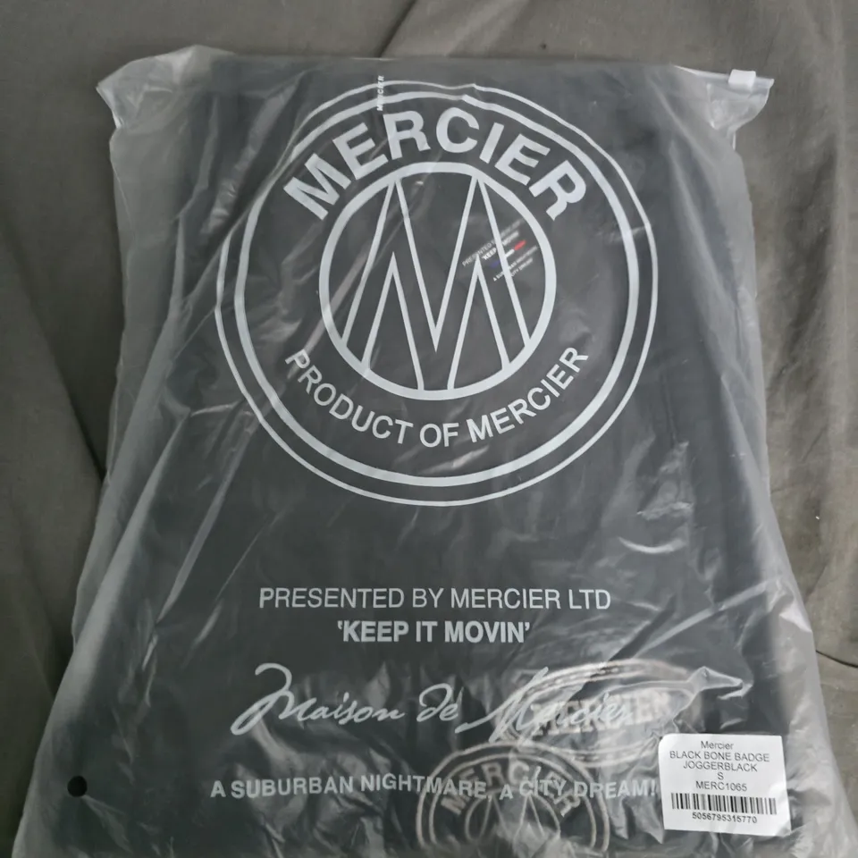 BAGGED MERCIER BLACK BONE BADGE JOGGER - SMALL