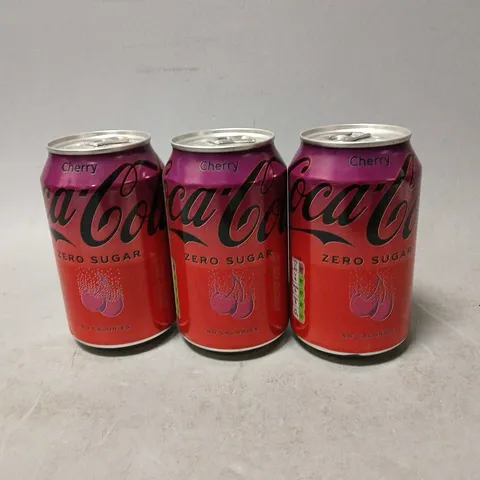 TOTE OF APPROXIMATELY 20 CANS OF COCA-COLA ZERO SUGAR - CHERRY