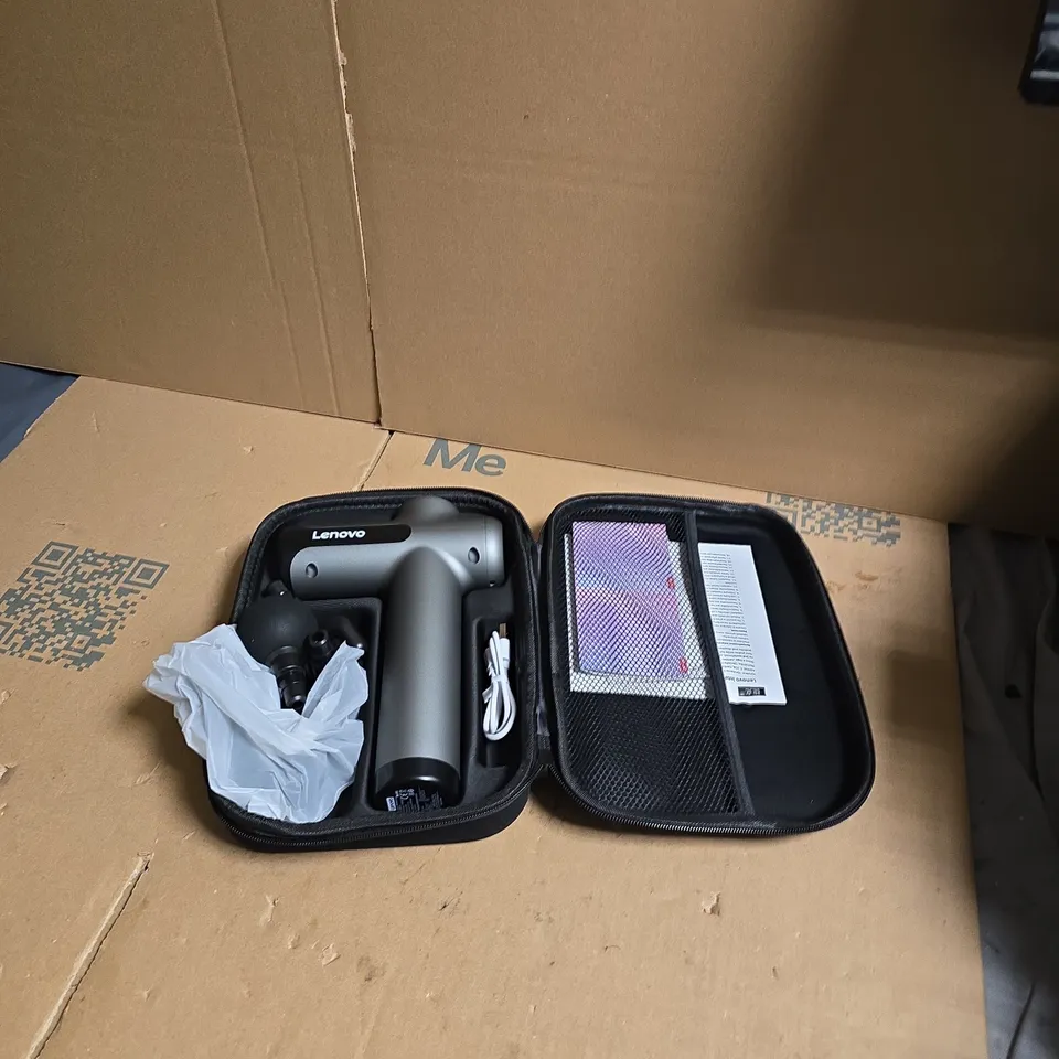 LENOVO HANDHELD MASSAGE GUN IN CASE