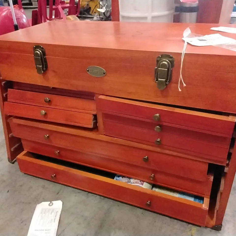 CLARKE CMW-9B 9 DRAWER WOODEN MACHINIST TOOL CHEST