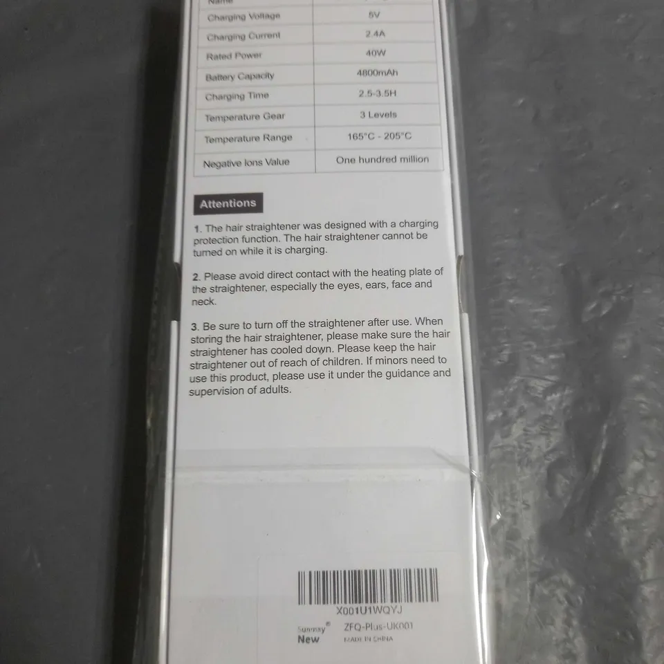 BOXED AND SEALED SUNMAY VOGA PLUS NEGATIVE ION 2-IN-1 HAIR STRAIGHTENER AND CURLER