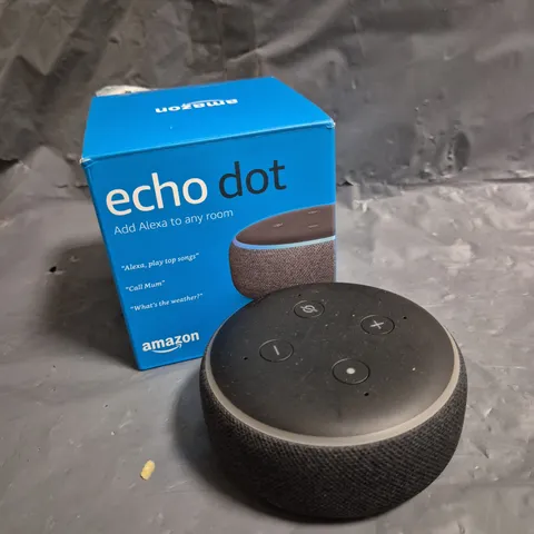 AMAZON ECHO DOT 3RD GENERATION SMART SPEAKER WITH ALEXA CHARCOAL BLACK
