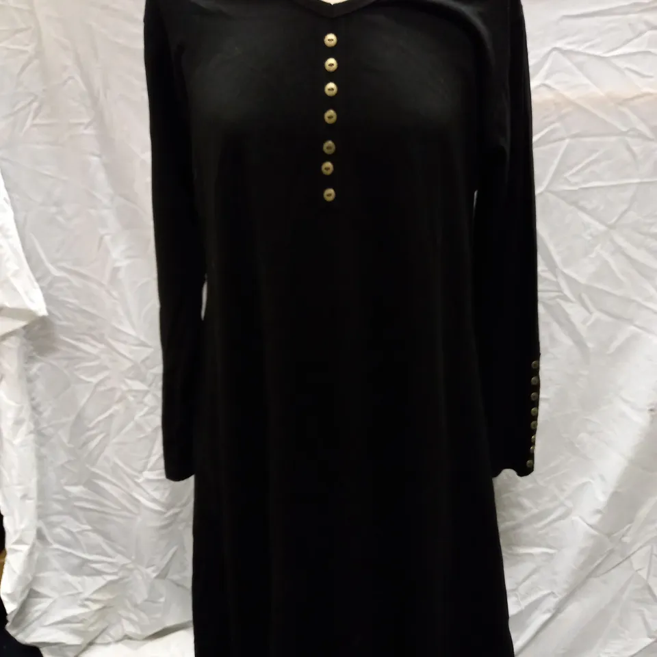 HARUKA RHIANNON LONG SLEEVE BLACK DRESS - SIZE LARGE 