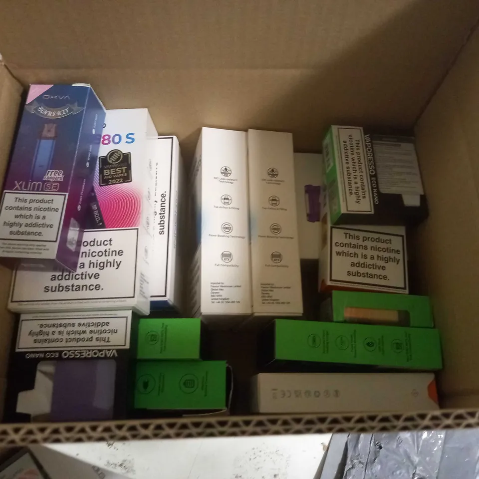 APPROXIMATELY 20 BOXED E-CIGARETTES TO INCLUDE ASPIRE, OXVA, INNOKIN ETC 