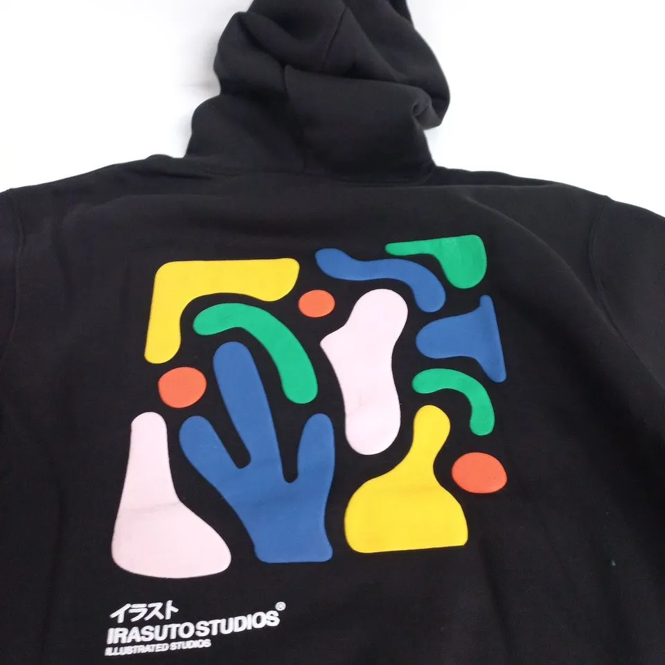 IRASUTO STUDIOS SHIKAKU FORM BLACK HOODIE - LARGE