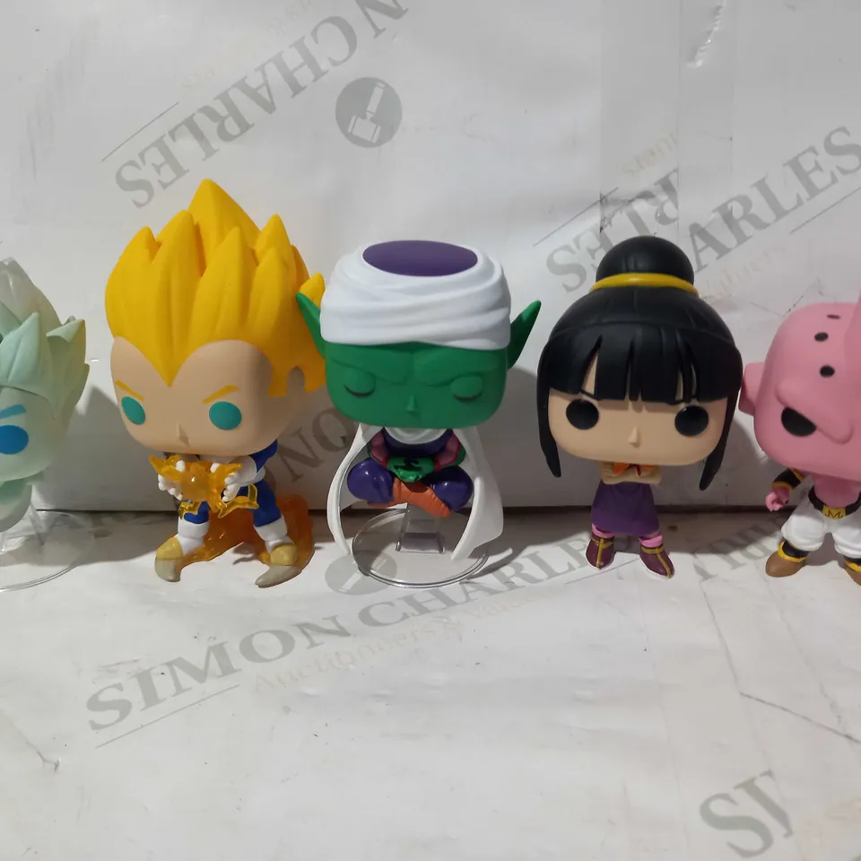 LOT OF ASSORTED DRAGONBALL COLLECTABLE POP FIGURES TO INCLUDE VEGETA, PICCOLO, BUU, ETC