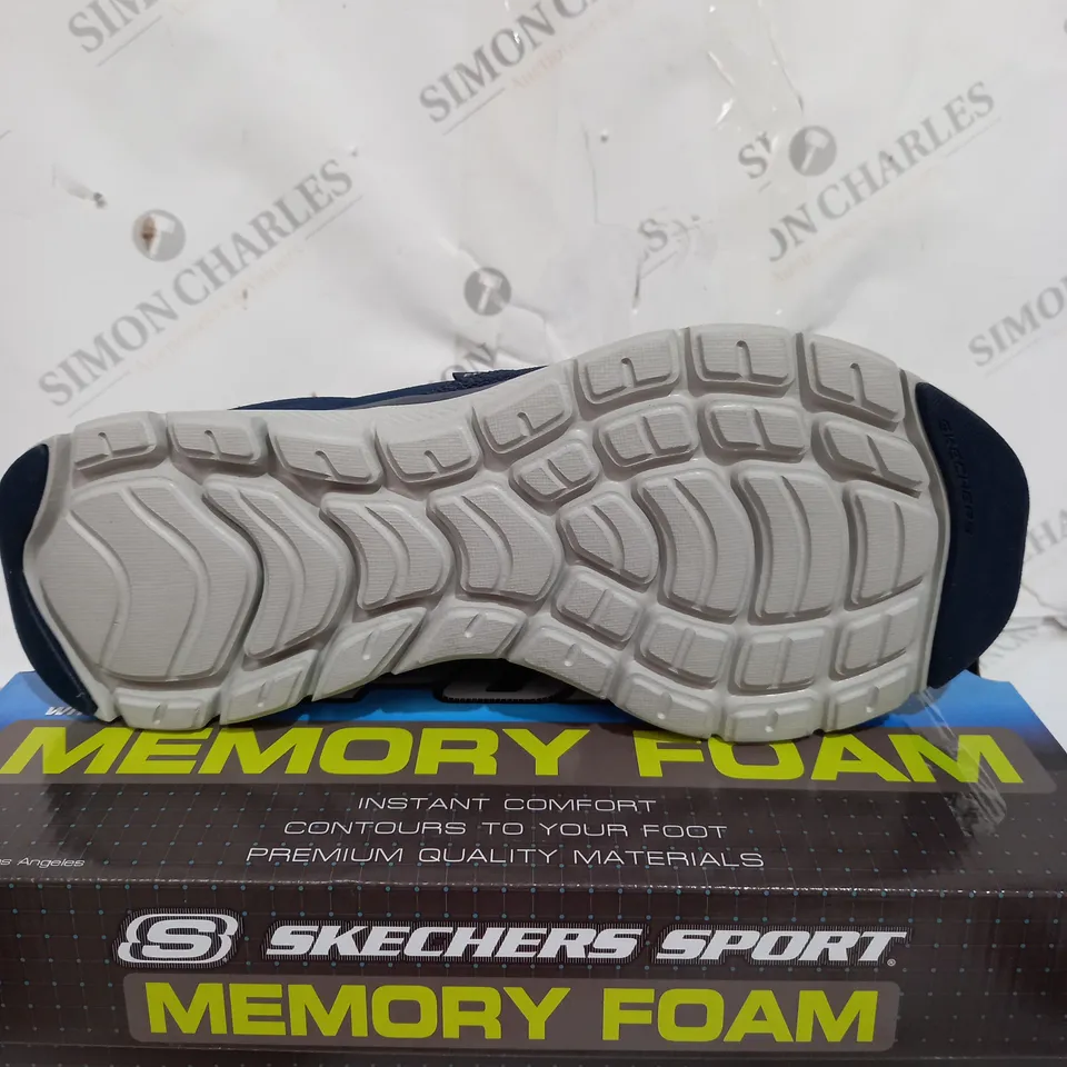 BOXED PAIR OF SKETCHERS FLEX-LITE SLIP IN BLUE SIZE 9