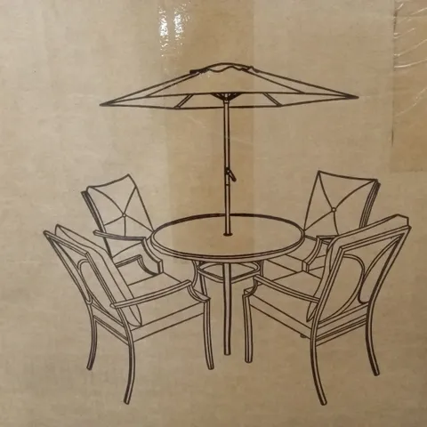 BOXED SET OF 4 SEVILLE OUTDOOR DINING CHAIRS // CHAIRS ONLY (1 BOX)