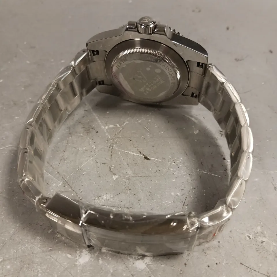 MENS WILLIAM JOURDAIN AUTOMATIC WATCH – 200 METER WATER RESISTANT – STAINLESS STEEL CASE AND STRAP – SAPPHIRE CRYSTAL GLASS