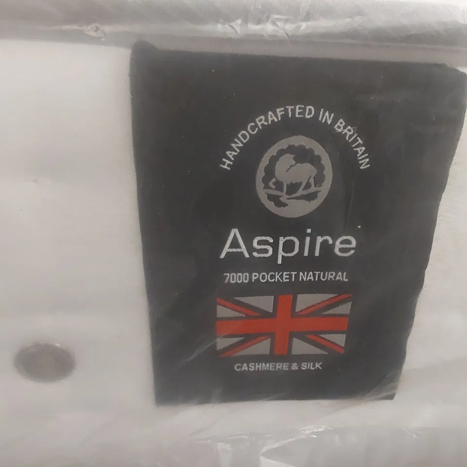 QUALITY BAGGED ASPIRE CASHMERE & SILK 7000 POCKET NATURAL 5' KING SIZE MATTRESS