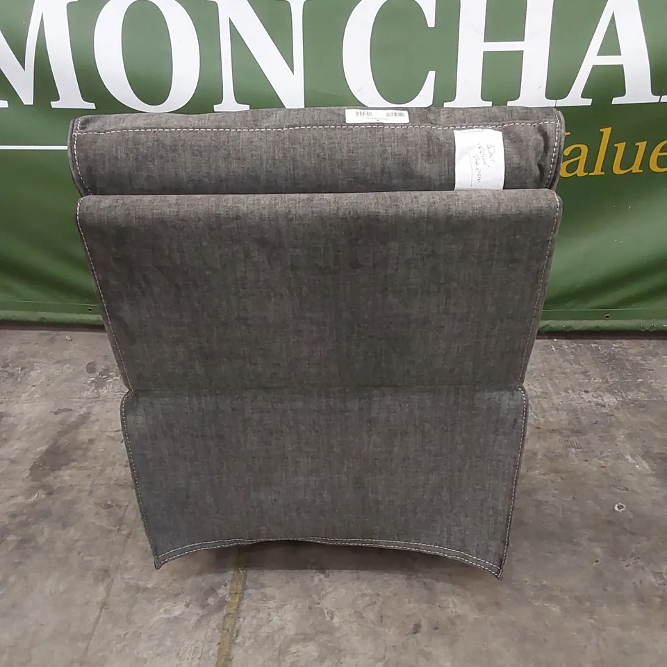 DESIGNER GREY FABRIC UPHOLSTERED CENTRE SOFA PIECE 