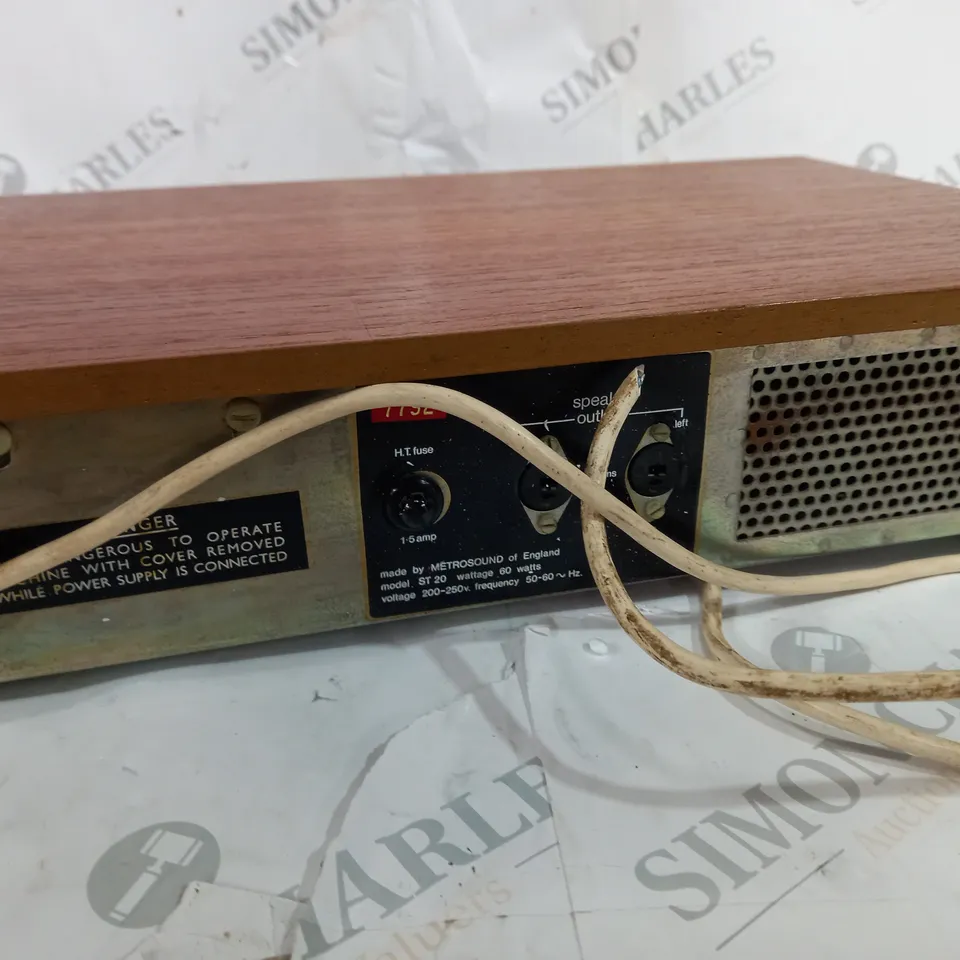 METROSOUND ST 20 VINTAGE STEREO AMPLIFIER