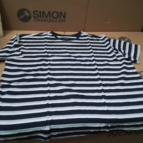 BOXED BRAND NEW APPROXIMATELY 24 SIMPLY BE CREW NECK TEE BLUE STRIPE SIZE 20