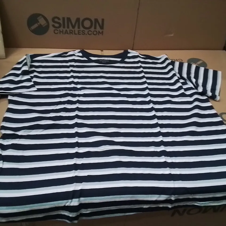 BOXED BRAND NEW APPROXIMATELY 24 SIMPLY BE CREW NECK TEE BLUE STRIPE SIZE 20