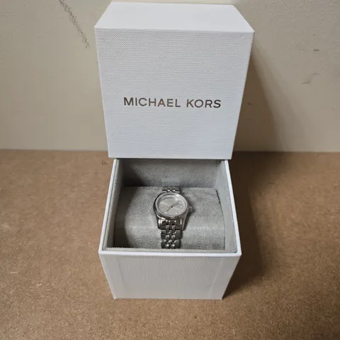 MICHAEL KORS LADIES' STAINLESS STEEL BRACELET WATCH – BOXED