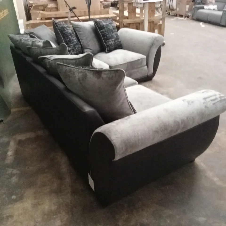 LANA FABRIC AND FAUX LEATHER RIGHT HAND CORNER GROUP RRP £1109