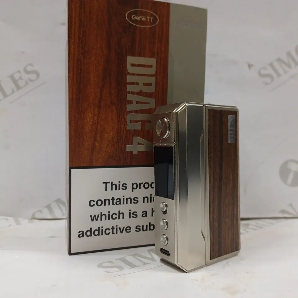 BOXED VOOPOO GENE TT DRAG 4 VAPE MOD - PALE GOLD & WALNUT 