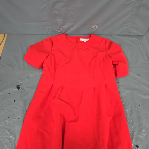 HELENE BERMAN EDGE TO EDGE DRESS IN RED - 12