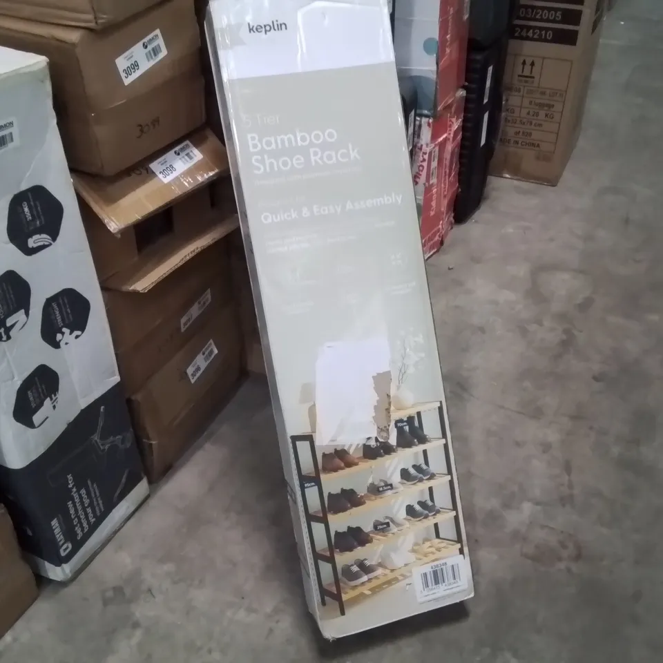 KEPLIN 5 TIER BAMBOO SHOE RACK 