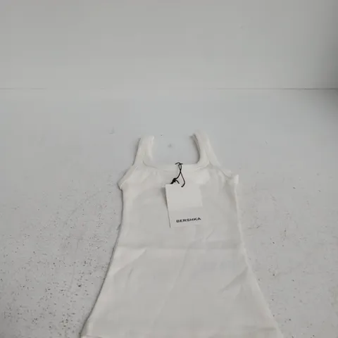 BERSHKA WHITE TANK TOP – XXS