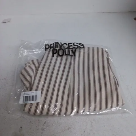 PRINCESS POLLY PLAYSUIT BROWN STRIPE TALL – UK 10