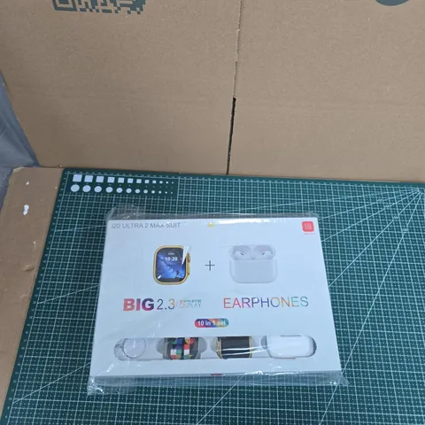 I20 ULTRA 2 MAX SUIT EARPHONES + SMARTWATCH – PORTABLE AUDIO SET 