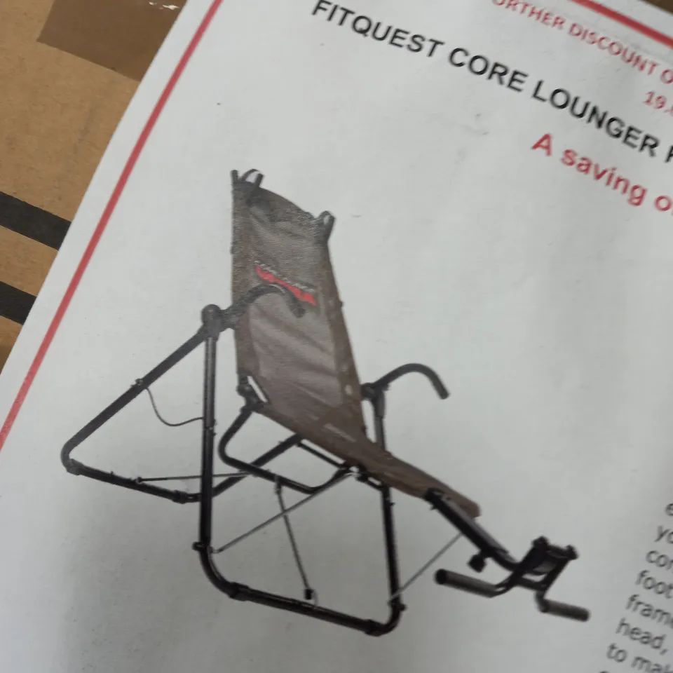 BOXED FITQUEST CORE LOUNGER FOLDABLE WORKOUT CHAIR - COLLECTION ONLY 