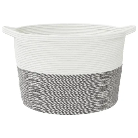 BOXED ADRIK COTTON LAUNDRY BASKET WITH HANDLES