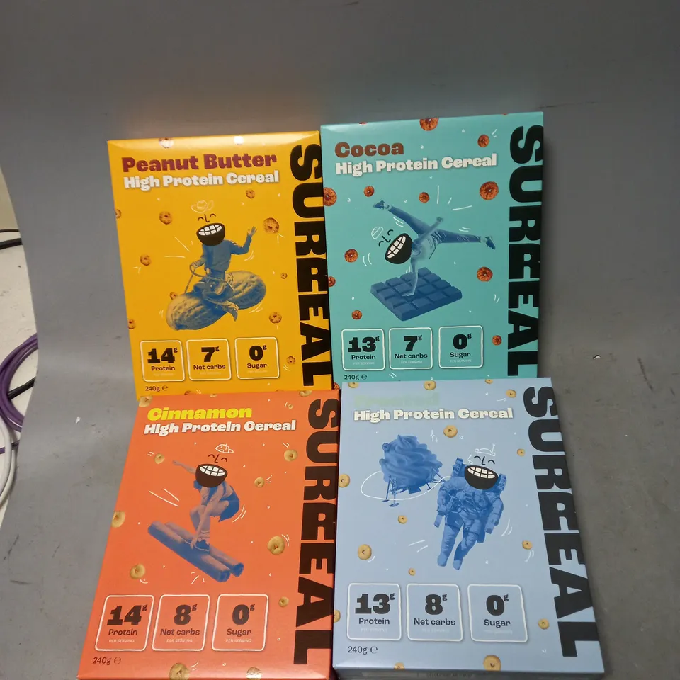 4X SUREAL CEREAL BOXES 