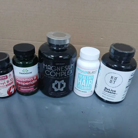 APPROXIMATELY 25 ASSORTED HEALTH SUPPLEMENTS & VITAMINS – MIXED BOTTLES