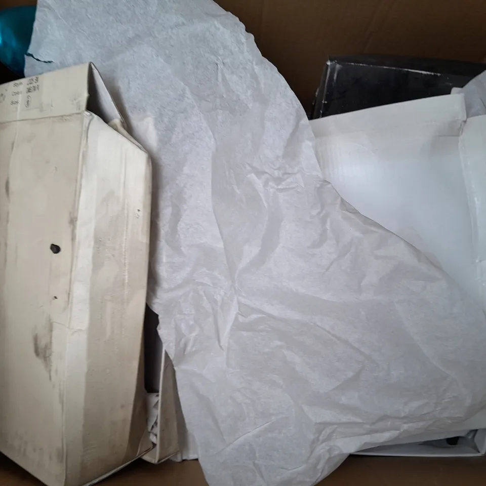 BOX OF APPROX 6 ASSORTED SHOES IN VARIOUS SIZES & COLOURS 