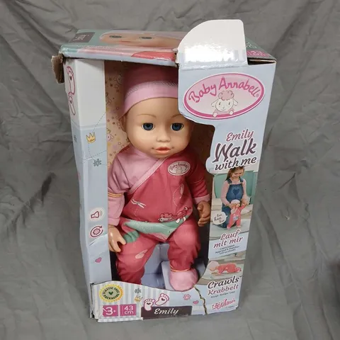 BABY ANNABELL EMILY WALK WITH ME CRAWLS KRABBEL DOLL – BOXED