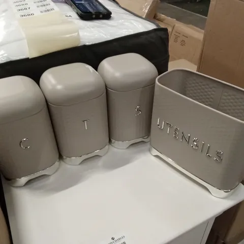 BOXED KITCHENCRAFT LOVELLO 4 PIECE KITCHEN STORAGE SET