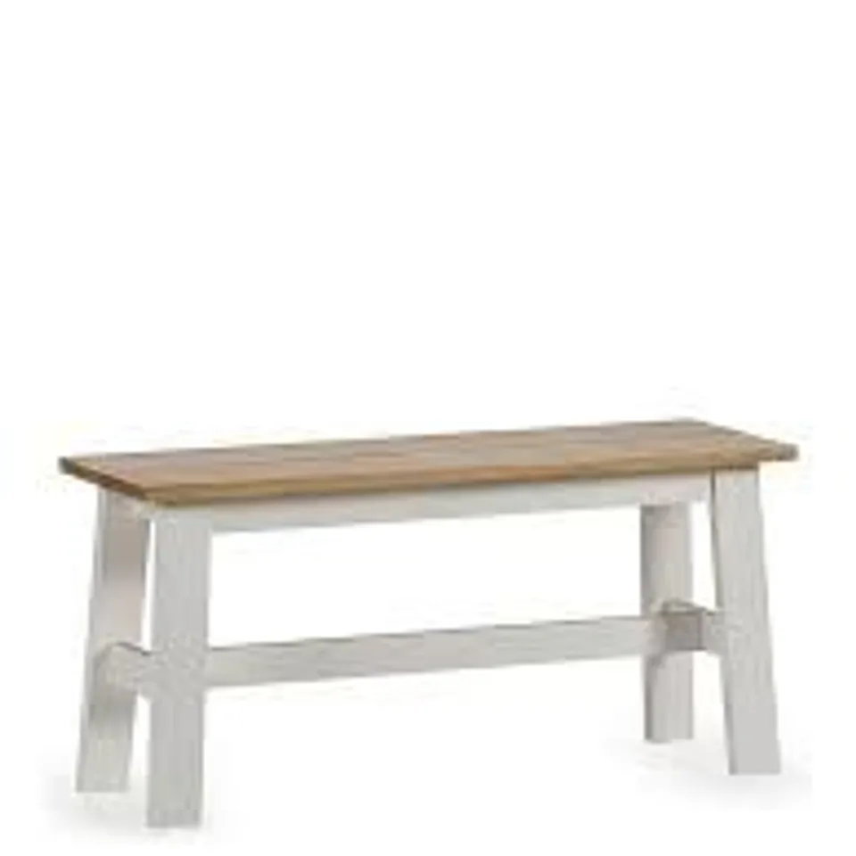 BOXED JULIAN BOWEN LINWOOD SMALL BENCH - NATURAL/WHITE (1 BOX)