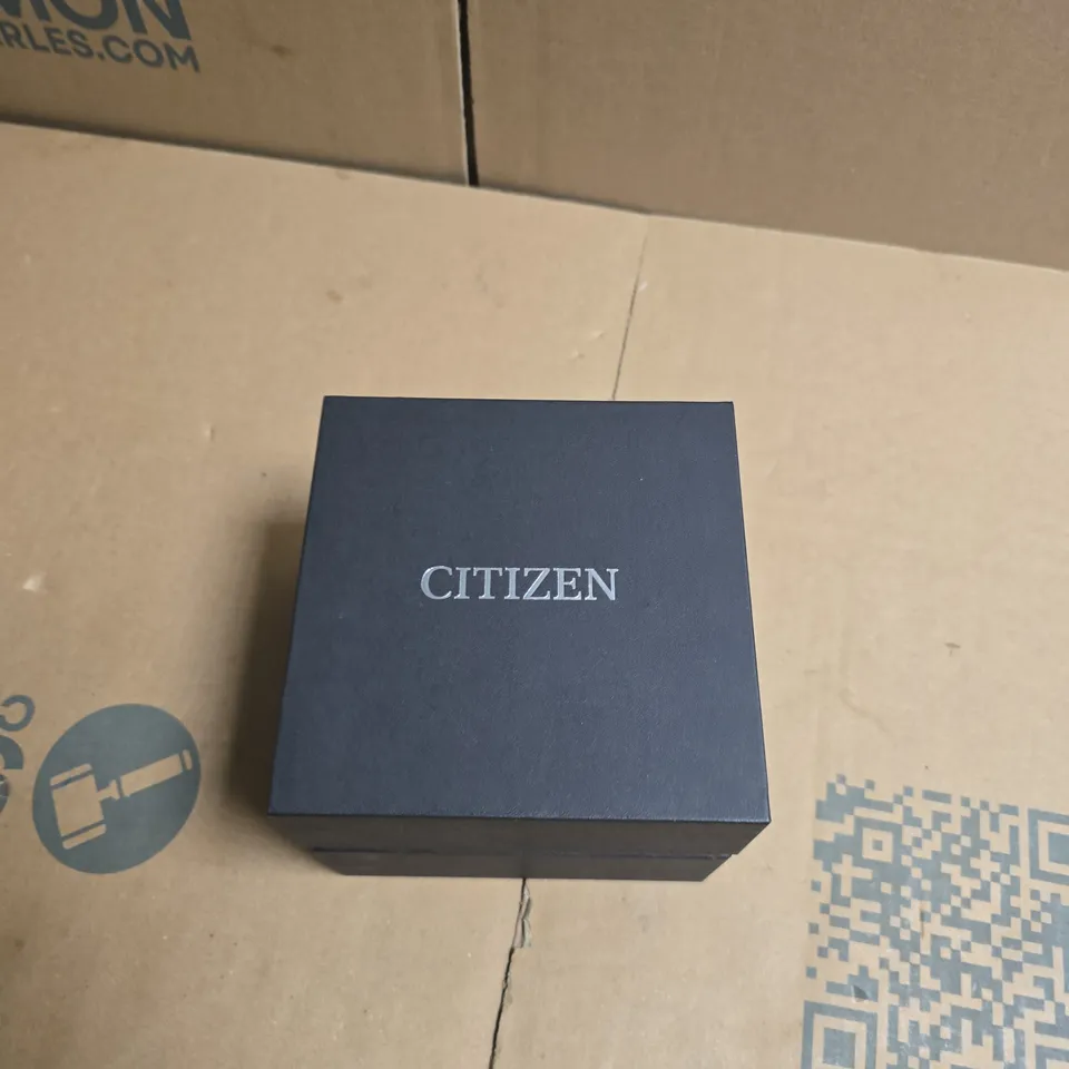 CITIZEN AUTOMATIC STAINLESS STEEL WRISTWATCH – TURQUOISE DIAL, BOXED