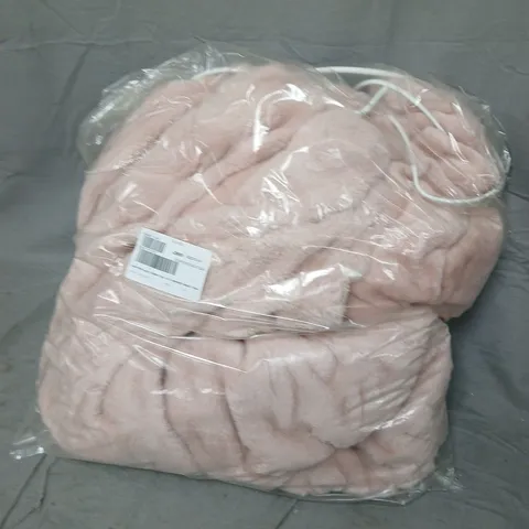 COZEE HOME LUXURY RUCHED FAUX FUR ABD VELVETSOFT HEATED THROW