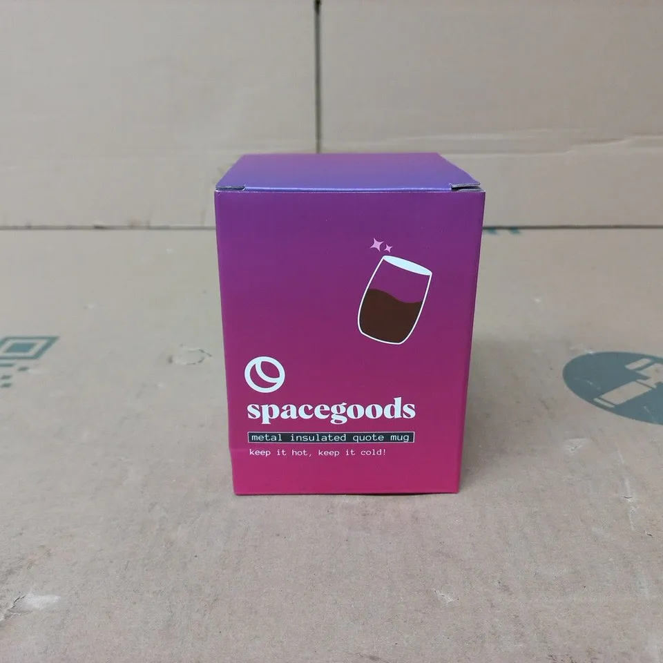 SPACEGOODS METAL INSULATED QUOTE MUG BOXED