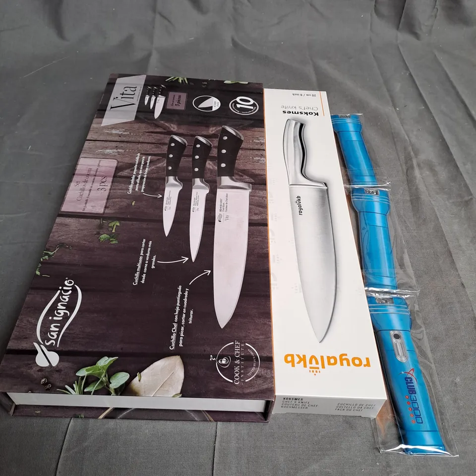 BOX OF APPROX. 10 BOXES OF KITCHEN KNIVES - COLLECTION ONLY 