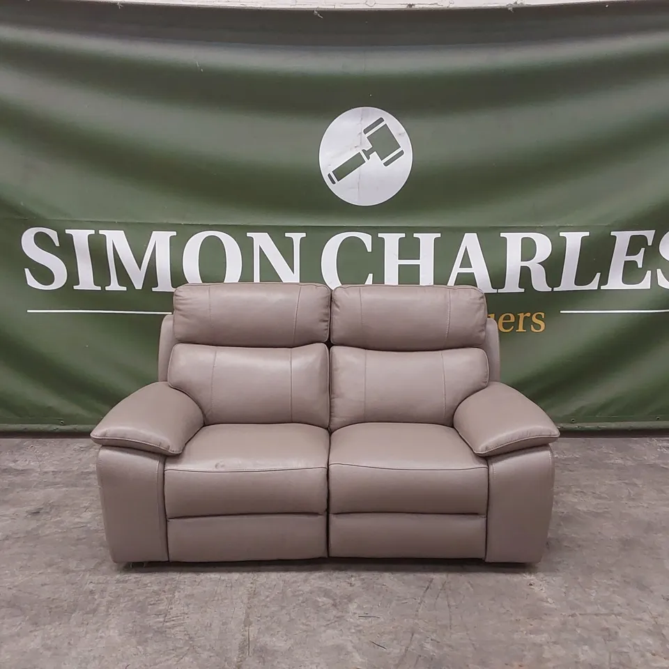 QUALITY DESIGNER ITALIAN MADE PATRIZIO 2 SEATER ELECTRIC RECLINER LEATHER SOFA