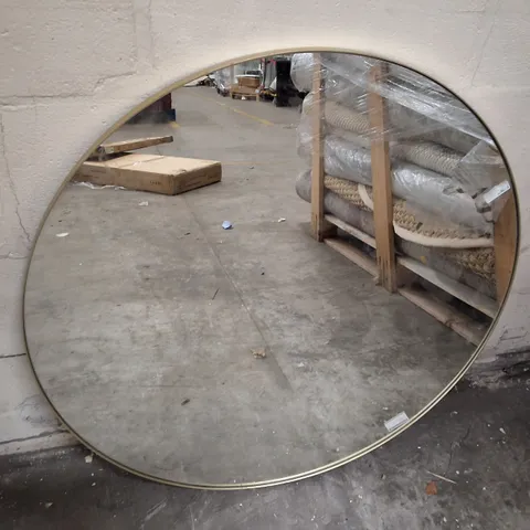 BOWIE ROUND MIRROR CHAMPAGNE FRAME