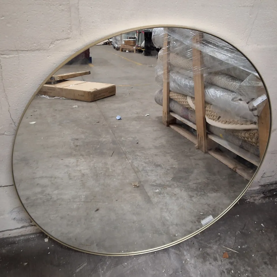 BOWIE ROUND MIRROR CHAMPAGNE FRAME