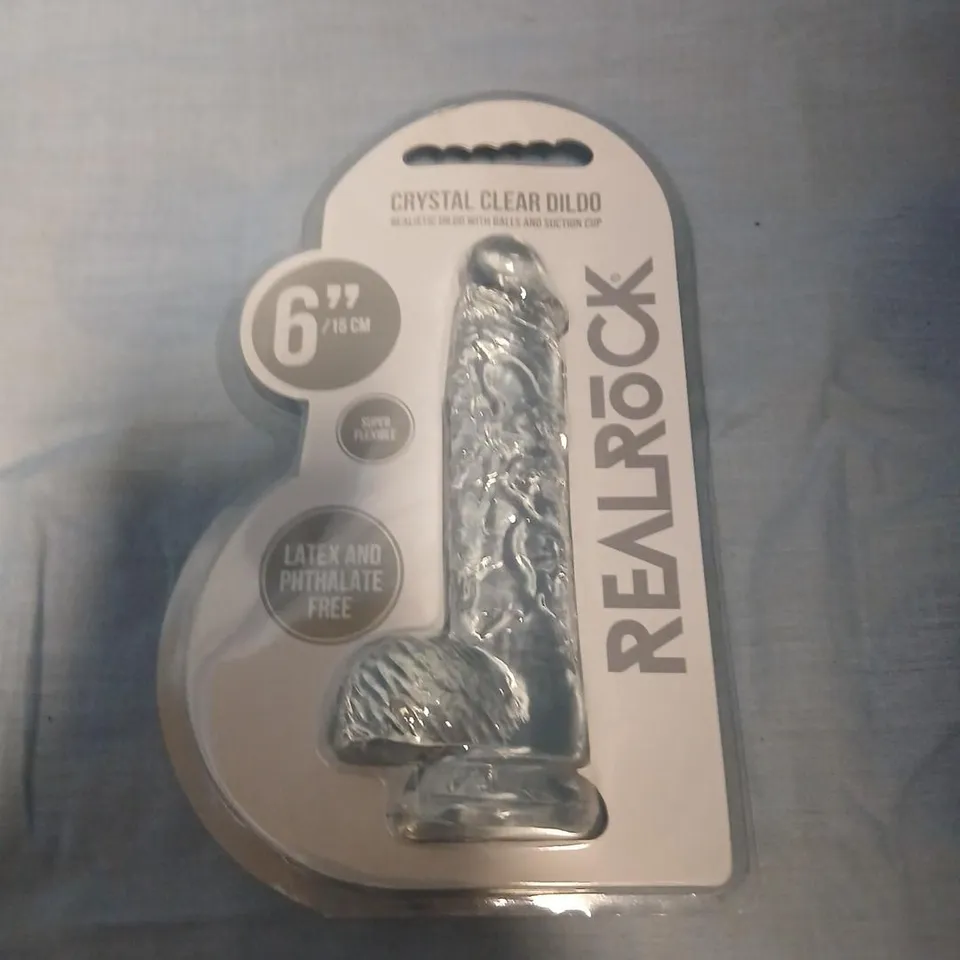 CRYSTAL CLEAR DILDO – 6-INCH (18 CM), SEALED IN PACKAGING WITH SUCTION CUP