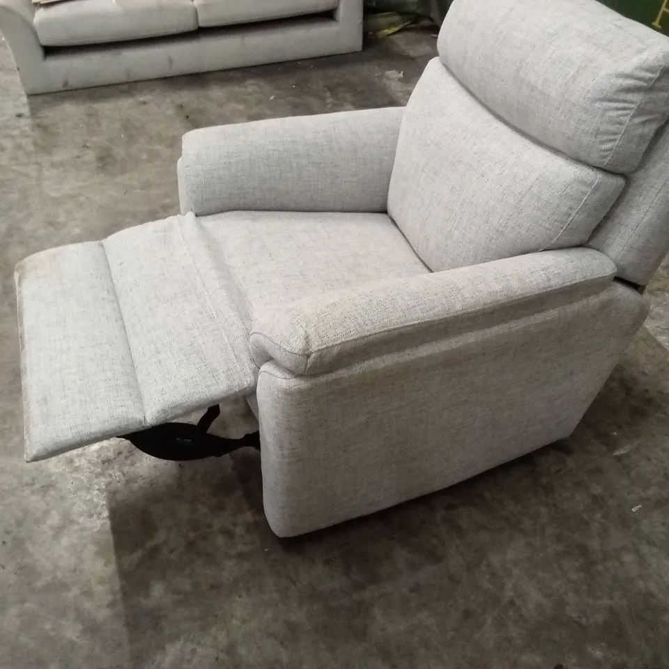 QUALITY DESIGNER FABRIC MANUAL RECLINER ARMCHAIR