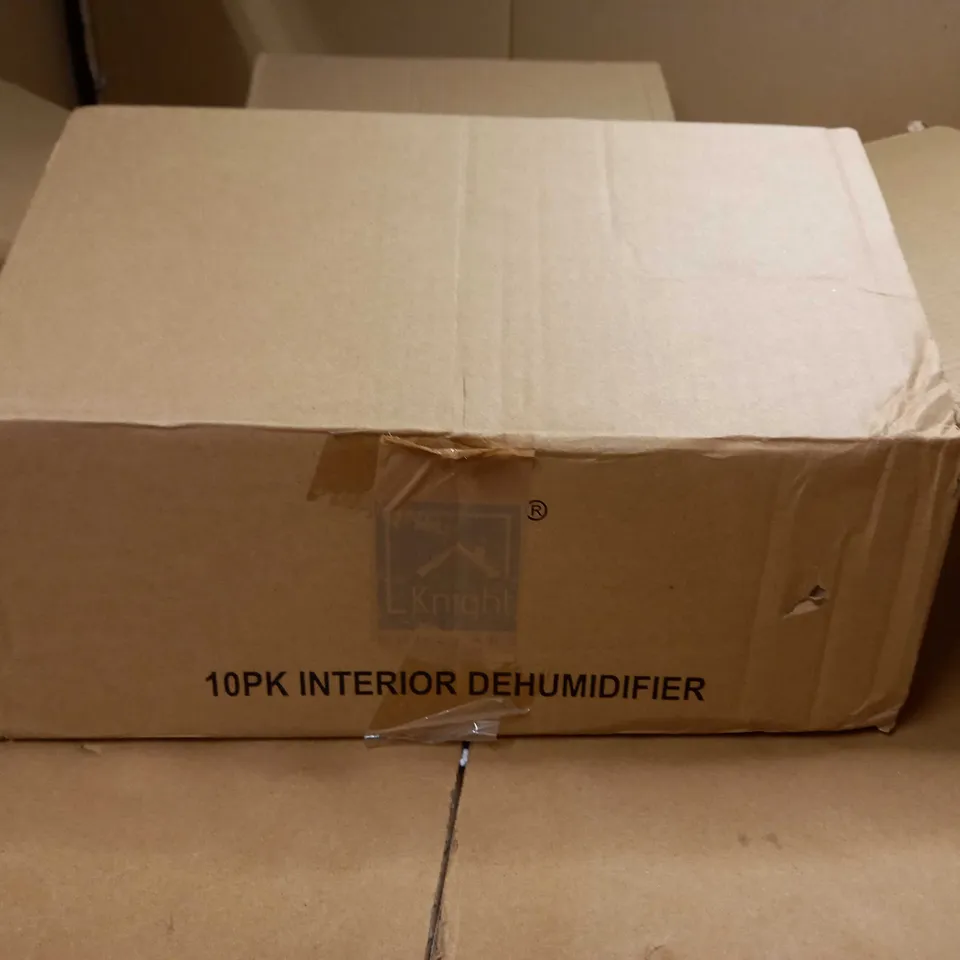 BOXED 10PK SEALED INTERIOR DEHUMIFIERS