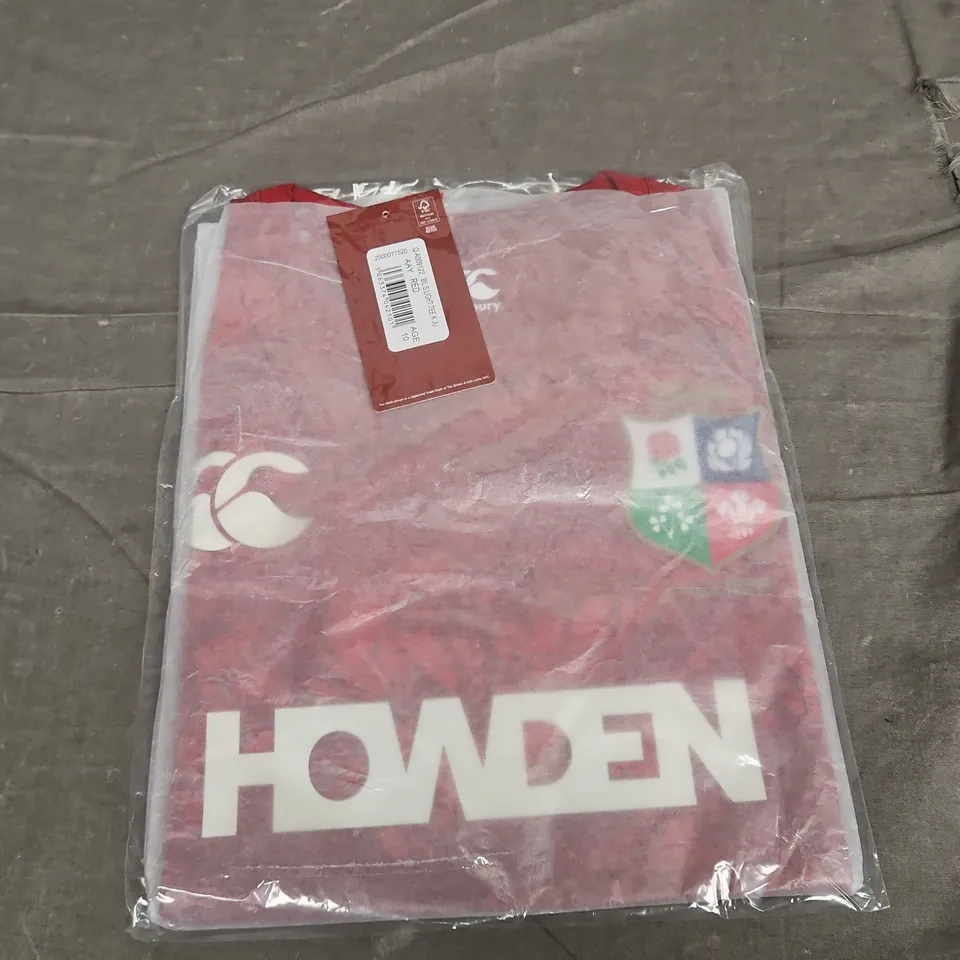 KIDS BRITISH AND IRISH LIONS RUGBY TEE - SIZE AGES 10