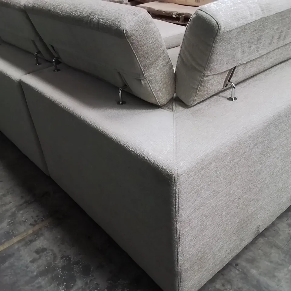 QUALITY DESIGNER ITALIAN MADE RICCARDO FABRIC CORNER SOFA SET WITH FOOTSTOOL